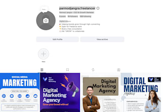 set up your instagram and facebook page with bio, branding and links