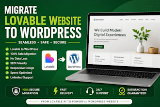 convert or migrate website from joomla drupal lovable weedly or wix to wordpress