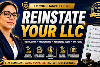 do llc dissolution amendment reinstatement registered agent tax filing
