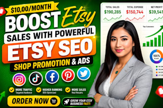 etsy store promotion boost traffic, etsy rank etsy sales and etsy shop promotion