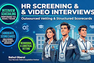 conduct professional HR screening and video interviews for your candidate
