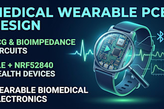 design healthcare wearable pcb, ecg monitoring and bioimpedance systems