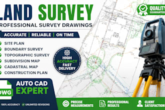 do land survey cad drawings site plans boundary and topographic surveys