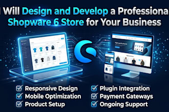 design and develop a professional shopware 6 store