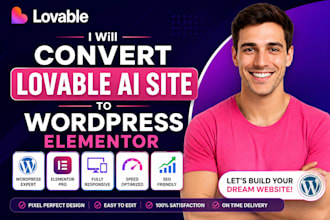 convert, migrate claude, lovable website design to wordpress, shopify, elemento