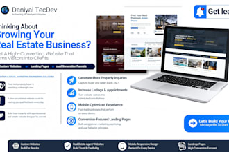 design a professional real estate agent website with react