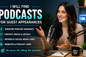 targeted podcast outreach to get you booked as a guest