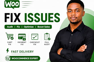 fix and audit woocommerce checkout cart and payment issues