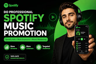 do professional music promotion, spotify promotion spotify music and spotify ads