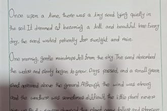 write professional and neat handwritten letters