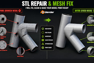 fix 3d model repair drain holes stl non mainfold fix stl to step scan cleanup