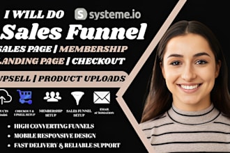 build systeme io sales funnel systeme io landing page systme io website