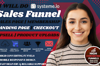 build systeme io sales funnel systeme io landing page systme io website