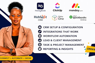 honeybook integrate monday com clickup zoho one quickbook online hubspot crm