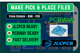 make pick and place from gerber or bom for jicpcb and pcb way