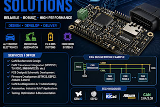 design can bus communication systems for automotive and iot projects