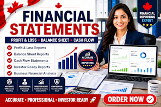 prepare financial statements, profit and loss and balance sheet reports