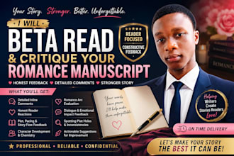 beta read your romance critique manuscript and provide detailed inline feedback