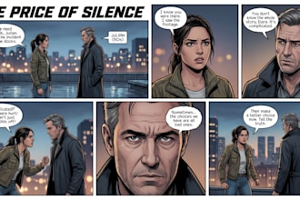 draw manga and webtoon comic pages with storytelling scenes and sequential art