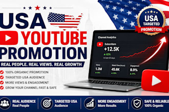 do USA youtube promotion organic channel promotion for real growth