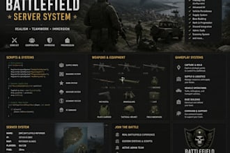 build arma reforger battlefield style server system with scripts, weapons