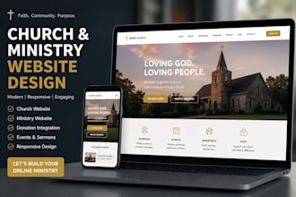 build or redesign church, ministry and non profit website