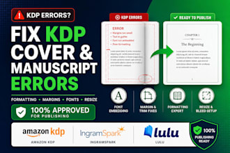 fix format or resize book cover for amazon KDP ingramspark createspace lulu