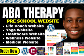 design aba therapy website healthcare website, medical website preschool website