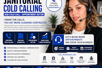 janitorial cold calling, b2b cold call janitorial cold caller appointment setter