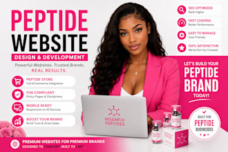 create peptide website woocommerce peptide store and supplement website