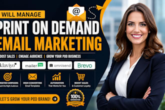 manage print on demand  email marketing
