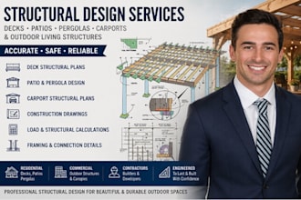 create deck pergola patio design carport structural plans, load calculations
