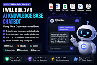 build an ai knowledge base chatbot using your  data