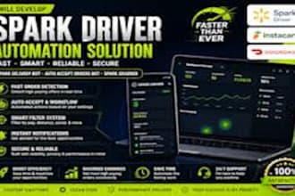 setup spark driver bot, spark delivery bot auto accept orders bot, spark