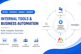 do retool appsmith monday hubspot business process workflow automation