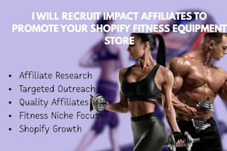 recruit impact affiliates to promote your shopify fitness equipment store