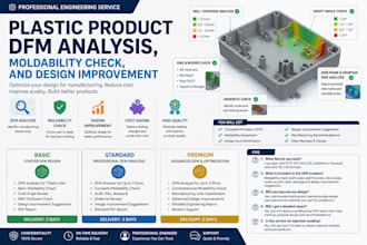 design plastic product dfm analysis, moldability check, and design improvement