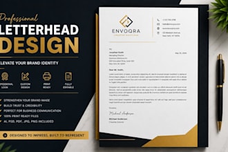 design letterhead  business card stationery company letterhead template