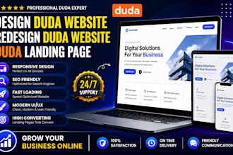 design duda website, redesign duda website builder, design duda landing page
