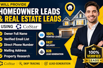 provide verified homeowner, real estate, and costar leads
