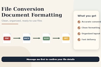 convert and format your files professionally