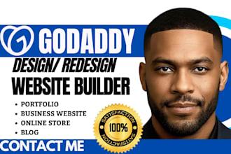 design modern godaddy website redesign, design godaddy website builder