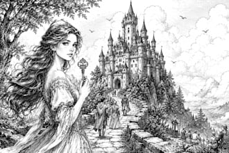 draw pencil, ink and vector art illustration book cover