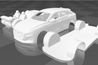 3d car body kit custom car part rc widebody kit automotive cad 3d print