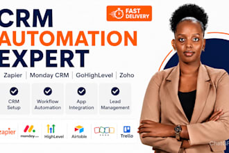 gohighlevel workflow jobber CRM zapier trello airtable softr mondaycrm clay com