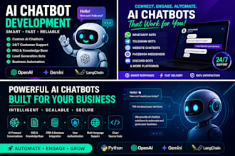 develop ai chatbots using chatgpt, gemini, and langchain