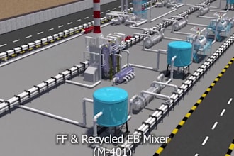 create 3d industrial animation engineering process and technical visualization