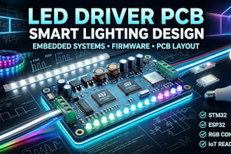 design led driver pcb, led lighting electronics, embedded systems and firmware