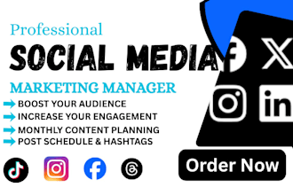 be your social media manager content creator marketing manager