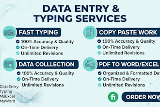 do professional data entry and fast typing work